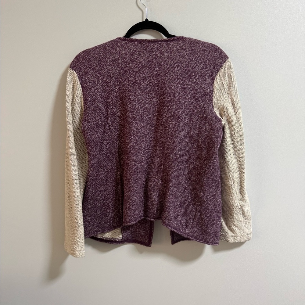 Style & Co. Purple and Cream Women's Cardigan. Size PM - Picture 7 of 7